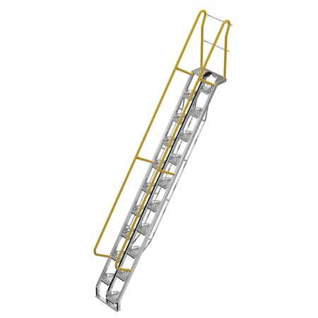 Vestil 186.125 Overall H, Steel, 20 Steps, Galvanized Finish ATS-12-56-HDG